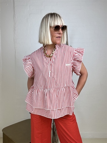 GASPAR Jada Blouse 2501359 Bluse Red Stripe 